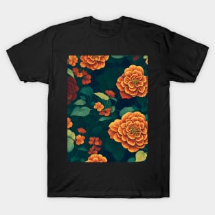 Orange Begonias Dark Fantasy T-Shirt